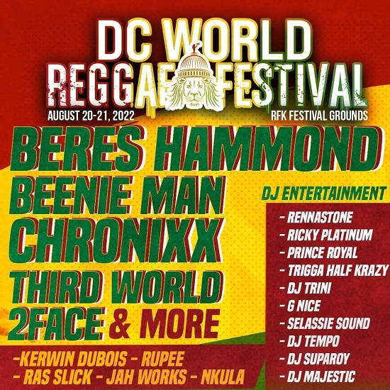 DC World Reggae Fest Line up
